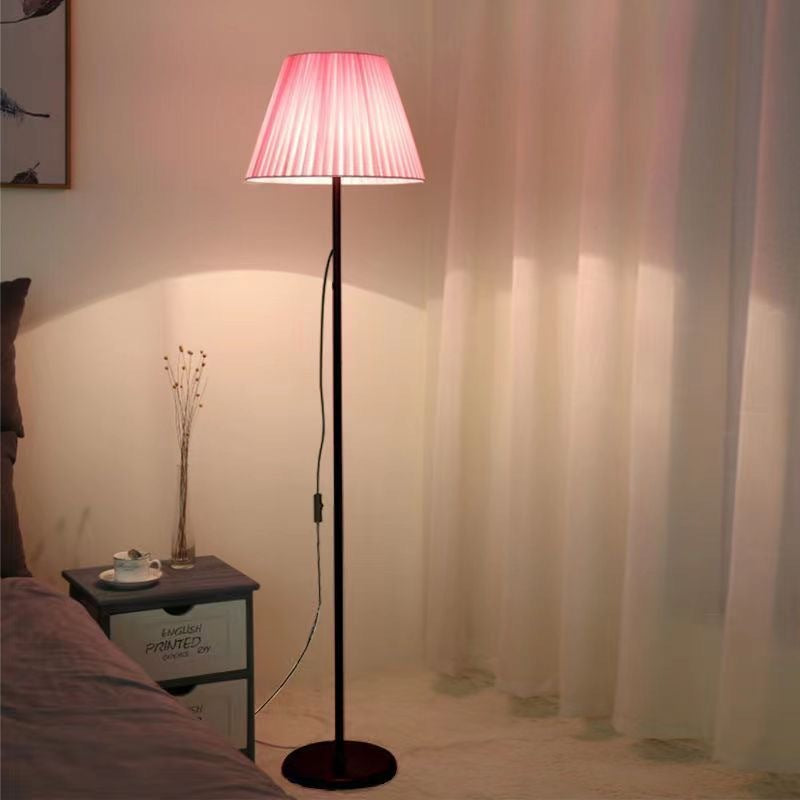 Energy-saving eye-protecting fabric floor lamp for living room, study, modern minimalist style, hotel bedroom, bedside decorative table lamp, standing lamp