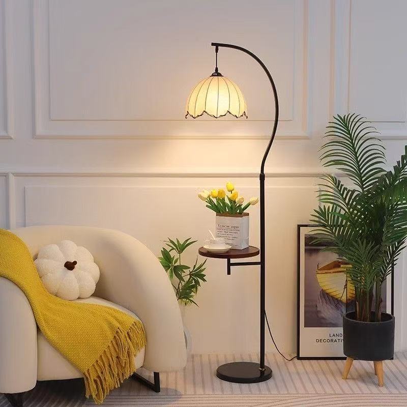 Home lighting fixtures, eye-friendly decorative floor lamps, retro style living room coffee table storage unit, bedroom fishing lamps